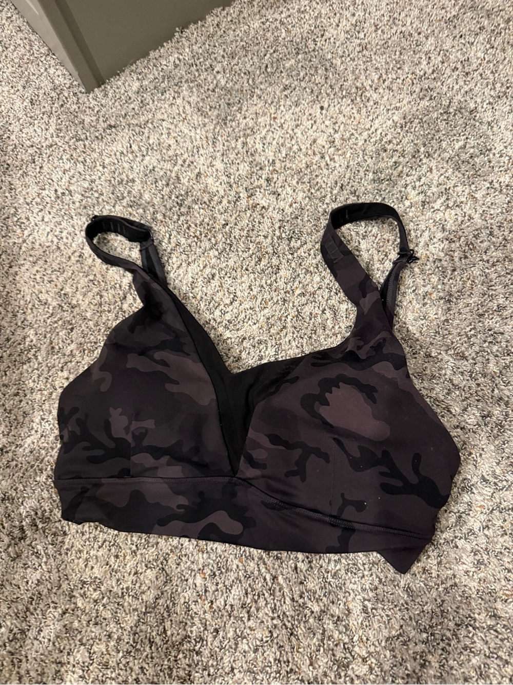 Zyia black camo sports bra